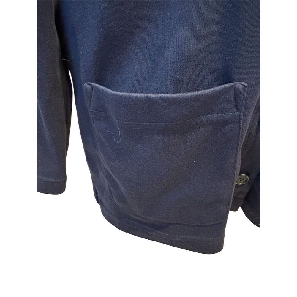 Lands' End Women's Small Navy Blue Cardigan Sweater V-Neck Long Sleeve - Picture 4 of 9
